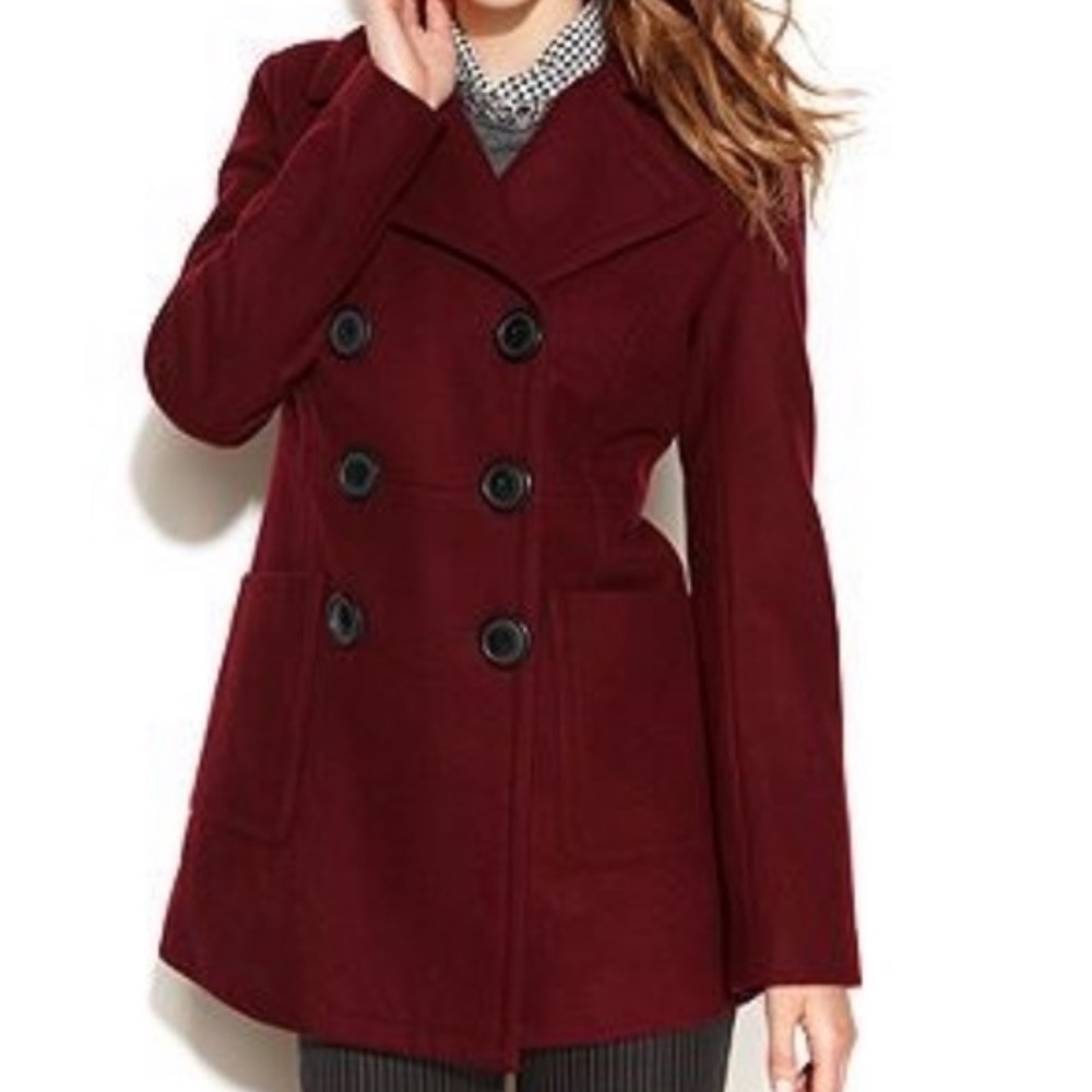 Bar III Burgundy Coat